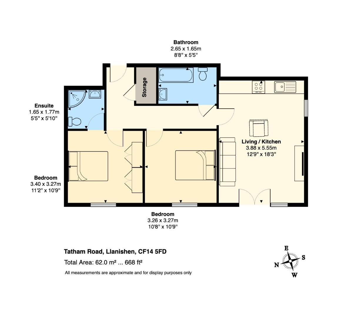 Floorplan for Tatham Road, Llanishen, Cardiff